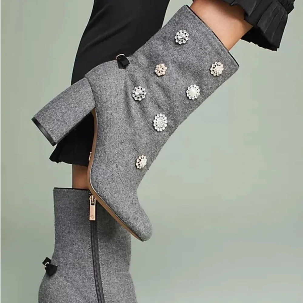 Anthropologie Nanette Lepore Linette gray boots from Anthro. Size 8.5